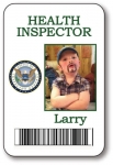 Health Inspector Larry The Cable Guy (Jr) BADGE HALLOWEEN COSTUME